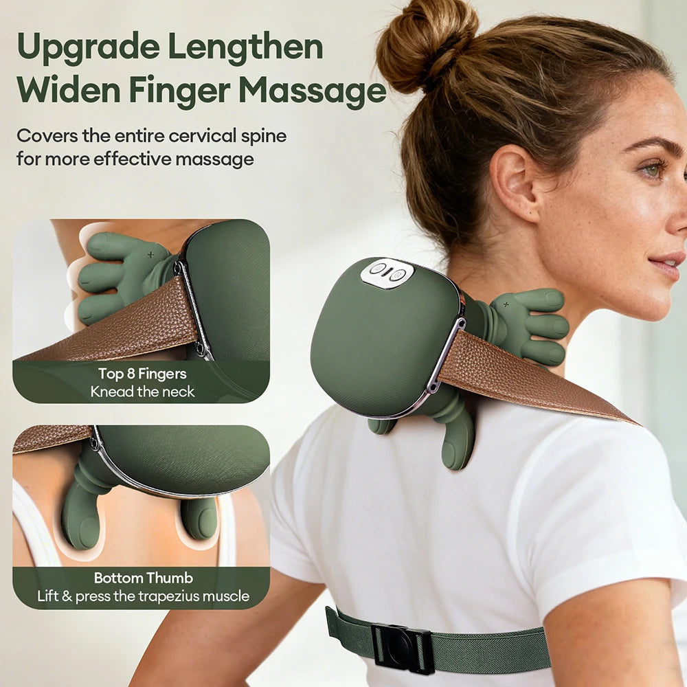 RevivoCore™ 4D Bionic Finger Neck & Shoulder Massager - Wireless Trapezius Deep.