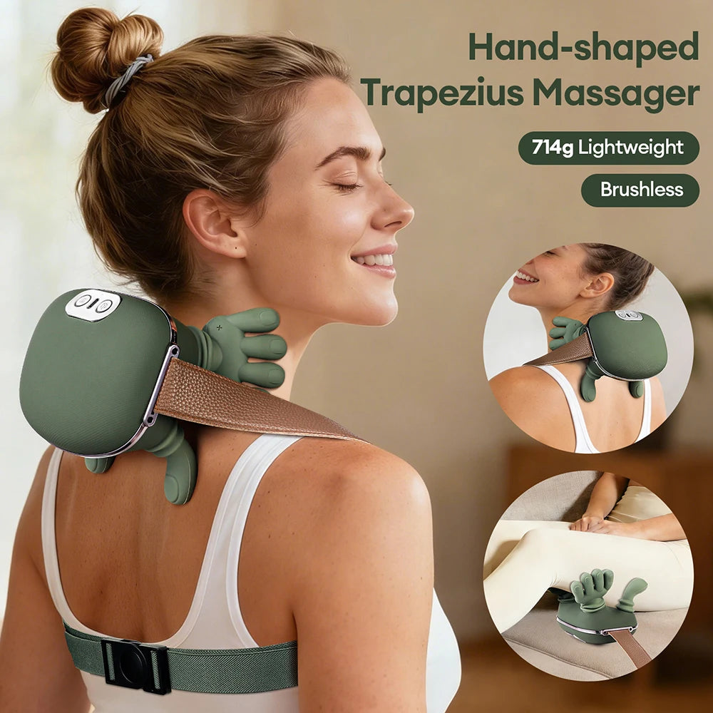 RevivoCore™ 4D Bionic Finger Neck & Shoulder Massager - Wireless Trapezius Deep.